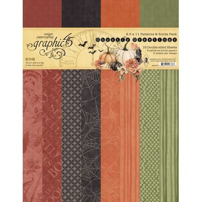 8.5x11 Patterns &amp; Solids Paper Pack - Ghostly Greetings Collection