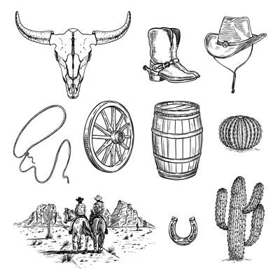 On The Range - Cling Stamp Set
