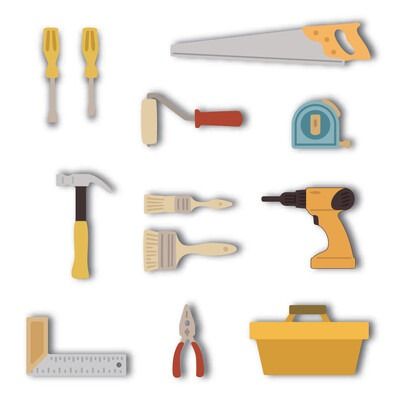Lovely Layers: Pegboard Garage Tools - Honey Cuts Die Set