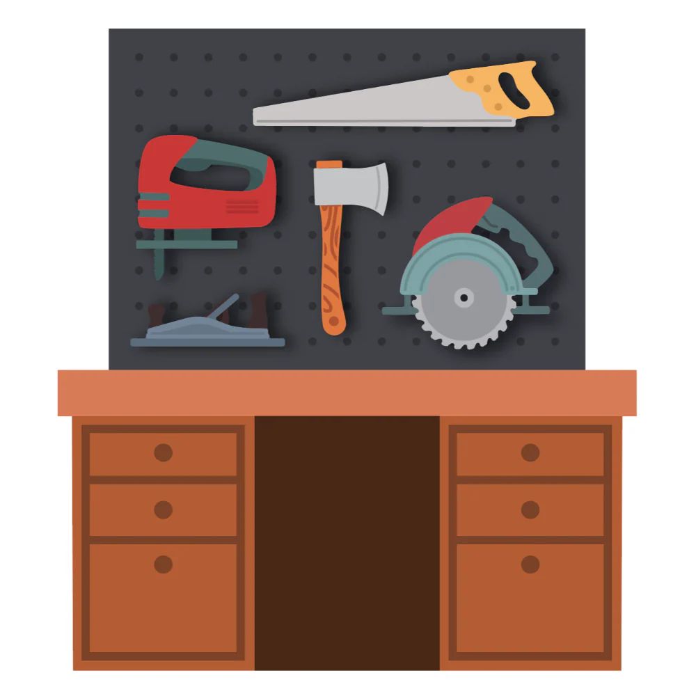 Lovely Layers: Pegboard &amp; Desk - Honey Cuts Die Set