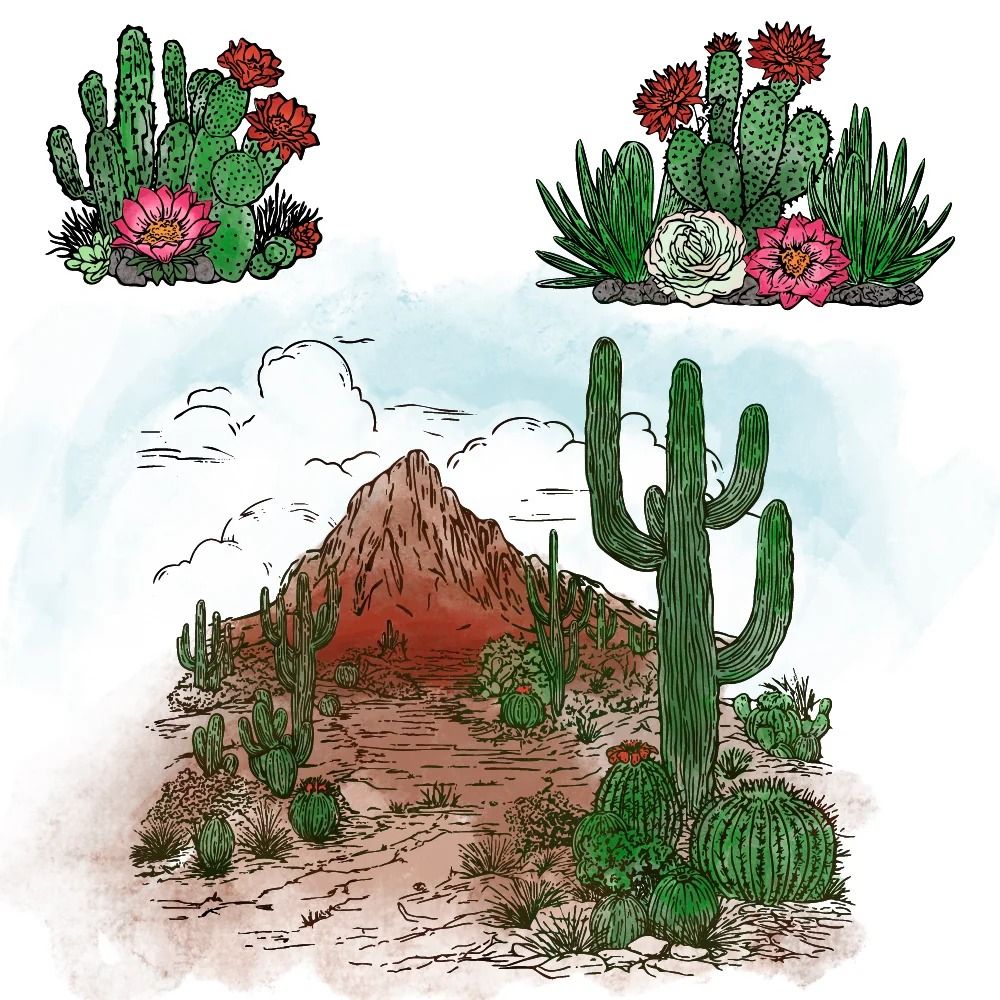 Out West - Cling Stamp Set