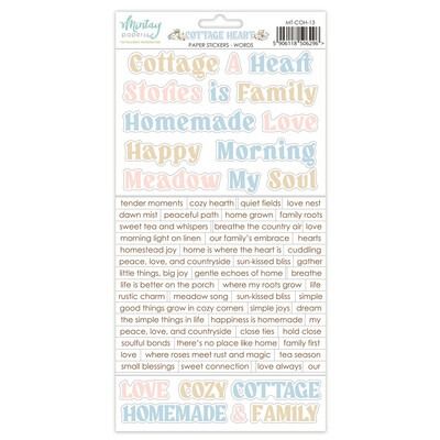 Words - 6x12 Paper Stickers - Cottage Heart Collection