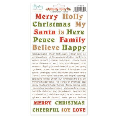 Words - 6x12 Paper Stickers - Holly Jolly Collection