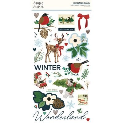 6x12 Chipboard - Simple Vintage Flannel Season Collection