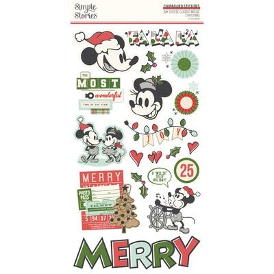6x12 Chipboard - Say Cheese Classic Mouse Christmas Collection