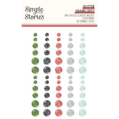 Glitter Enamel Dots - Say Cheese Classic Mouse Christmas Collection