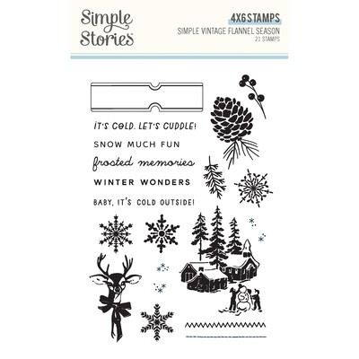 Clear Stamp Set - Simple Vintage Flannel Season Collection