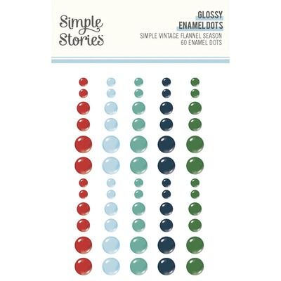 Glossy Enamel Dots - Simple Vintage Flannel Season Collection