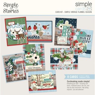Simple Cards Card Kit - Simple Vintage Flannel Season Collection