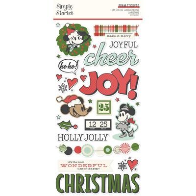 Foam Stickers - Say Cheese Classic Mouse Christmas Collection