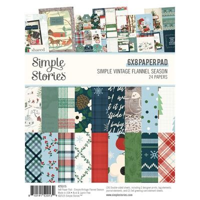 6x8 Paper Pad - Simple Vintage Flannel Season Collection