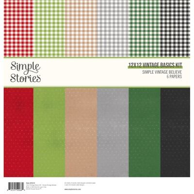 12x12 Vintage Basics Kit - Simple Vintage Believe Collection