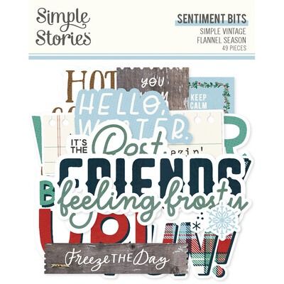 Sentiment Bits &amp; Pieces - Simple Vintage Flannel Season Collection