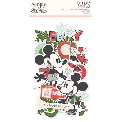 Simple Pages Page Pieces - Say Cheese Classic Mouse Christmas Collection