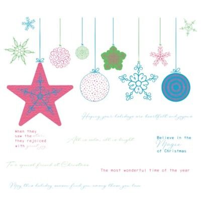 Holiday Bits and Bobs - A5 Clear Stamps Set w/Framelits Die