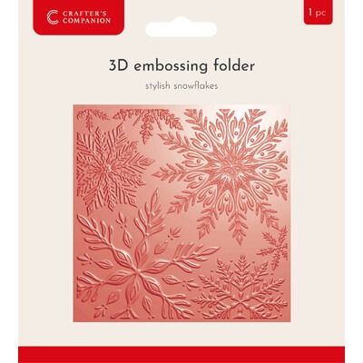 Stylish Snowflakes - 3D Embossing Folder