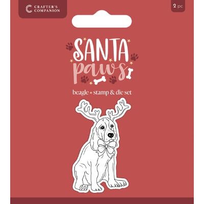 Beagle - Clear Stamp &amp; Die Set - Santa Paws Collection