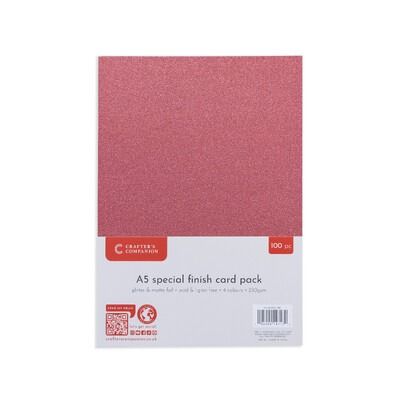Red &amp; Gold - Glitter &amp; Matte Foil - A5 Special Finish Card Pack