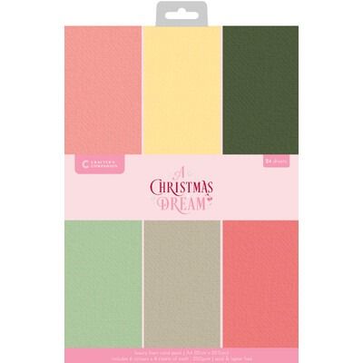A4 Luxury Linen Cardstock Pack - A Christmas Dream Collection