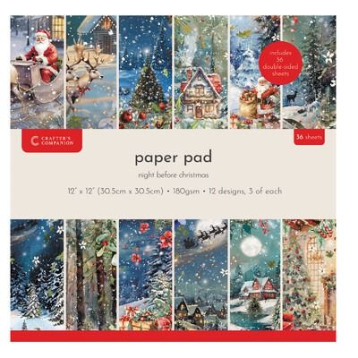 12x12 Paper Pad - The Night Before Christmas Collection