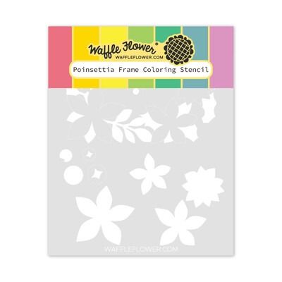 Poinsettia Frame - Coloring Stencil