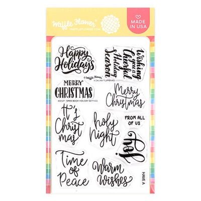 Open Book Holiday Sayings - Clear Stamp Set