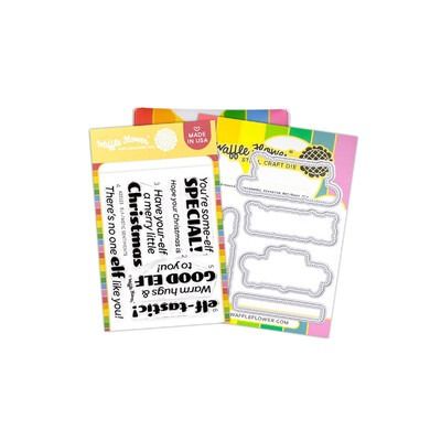 Elf-tastic Sentiments - Clear Stamp &amp; Die Set Combo