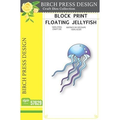 Floating Jellyfish - Block Print - Die Set