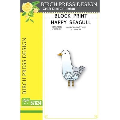 Happy Seagull - Block Print - Die Set