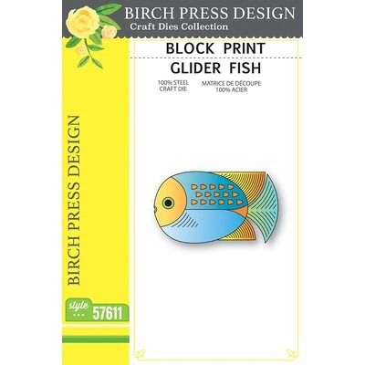 Glider Fish - Block Print - Die Set