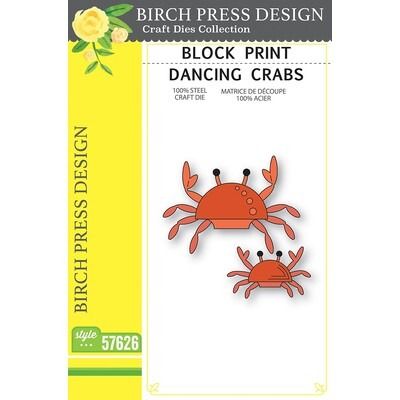 Dancing Crabs - Block Print - Die Set
