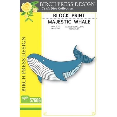 Majestic Whale - Block Print - Die Set