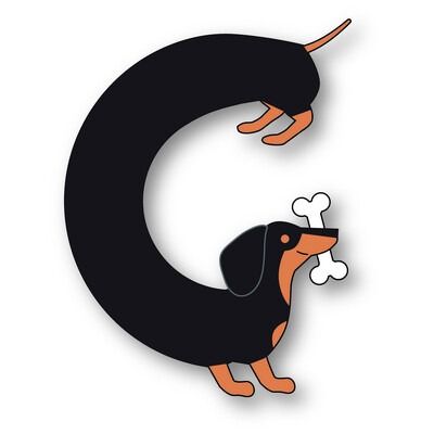Curved Dachshund - Die Set