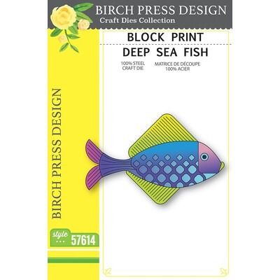 Deep Sea Fish - Block Print - Die Set