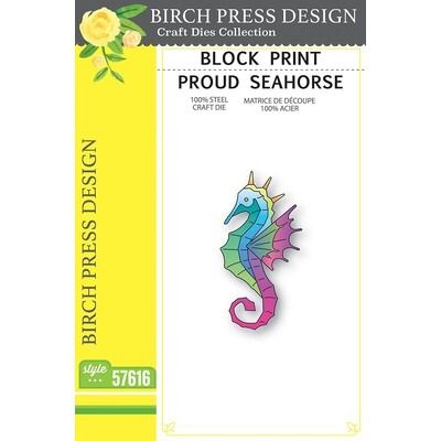 Proud Seahorse Block Print - Die Set