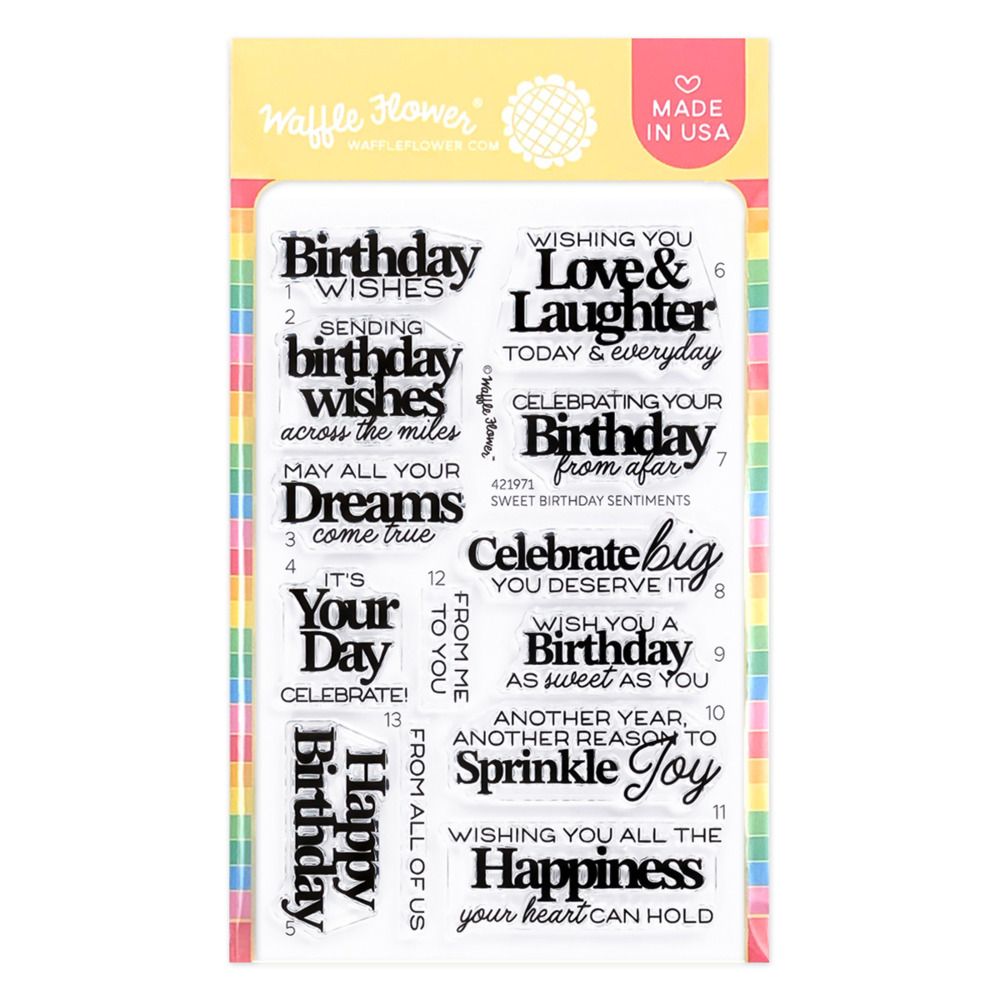 Sweet Birthday Sentiments - Clear Stamp Set