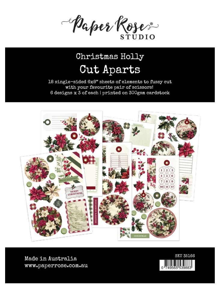 Cut Aparts Paper Pack - Christmas Holly Collection