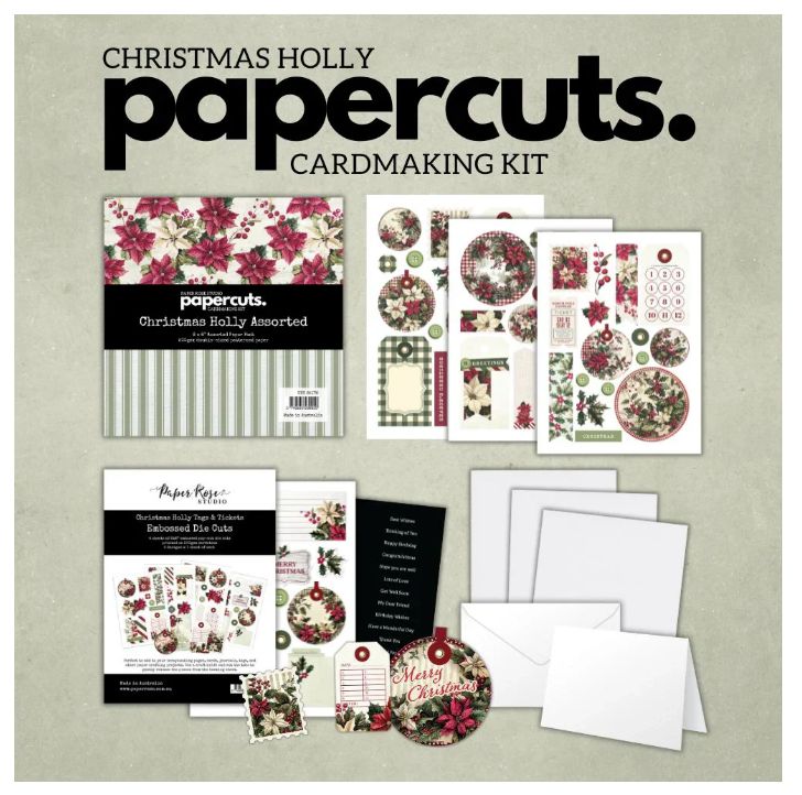 Papercuts Cardmaking Kit - Christmas Holly Collection