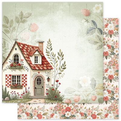 12x12 Double-sided Paper - C - Strawberry Friends Collection