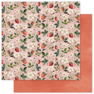 12x12 Double-sided Paper - B - Strawberry Friends Collection