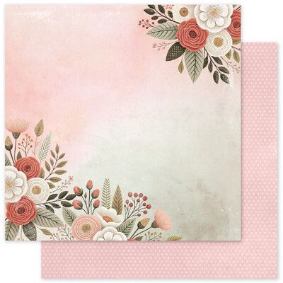 12x12 Double-sided Paper - B - Strawberry Friends Basics Collection