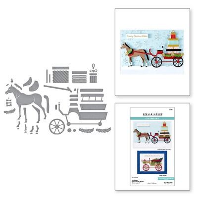 Christmas Horse-Drawn Wagon - Die Set