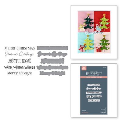 Merry Messages - BetterPress Press Plate &amp; Die Set