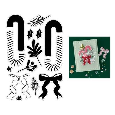 Candy Cane Swag - Clear Stamp Set