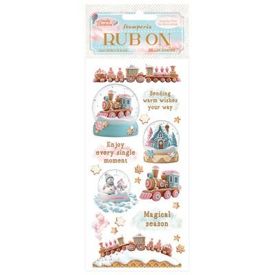 Snowglobes - Rub-on - Candy Christmas Collection
