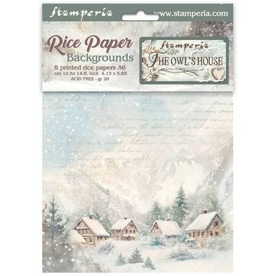 A6 Rice Paper Backgrounds - The Owl&#39;s House Collection