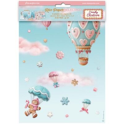 A4 Rice Paper Selection - Candy Christmas Collection