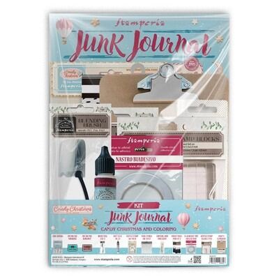 Junk Journal Kit  &amp; Coloring - Candy Christmas Collection