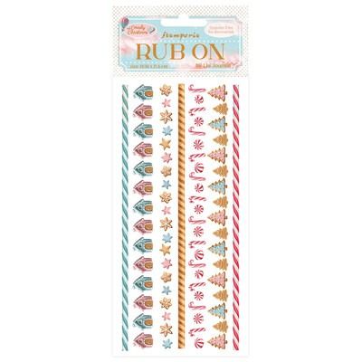 Stripes - Rub-on - Candy Christmas Collection