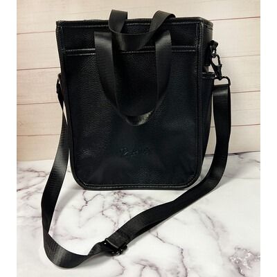 Black Vegan Leather - Premium Tote Bag